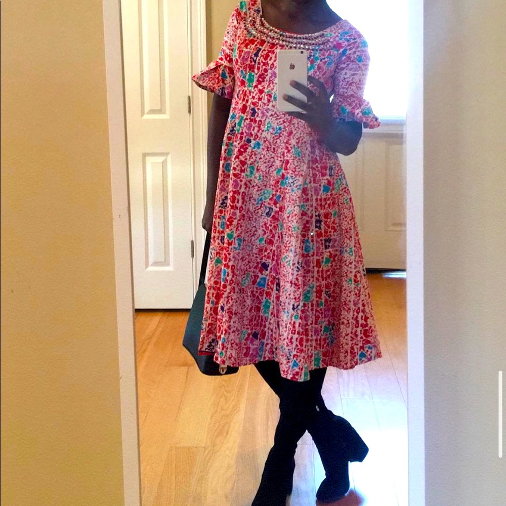 African Stoned Midi Dress